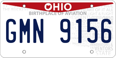 OH license plate GMN9156