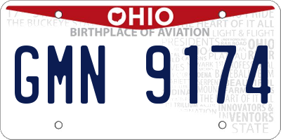 OH license plate GMN9174