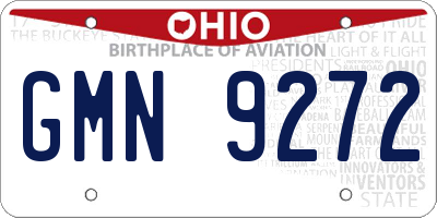 OH license plate GMN9272