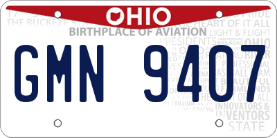 OH license plate GMN9407