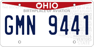OH license plate GMN9441