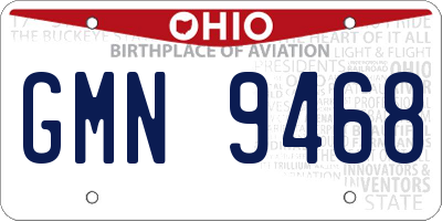 OH license plate GMN9468