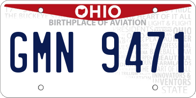 OH license plate GMN9471
