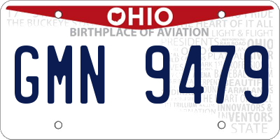 OH license plate GMN9479