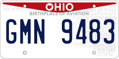 OH license plate GMN9483
