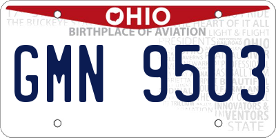 OH license plate GMN9503