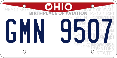 OH license plate GMN9507