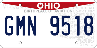 OH license plate GMN9518
