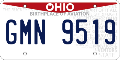OH license plate GMN9519