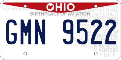 OH license plate GMN9522