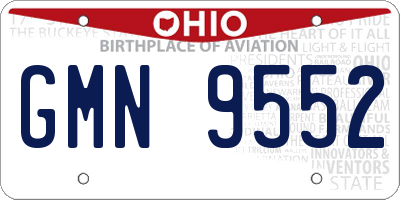 OH license plate GMN9552