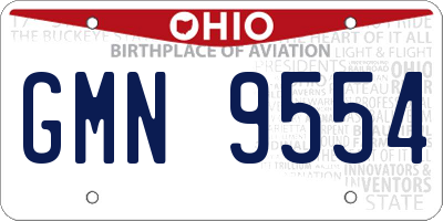 OH license plate GMN9554
