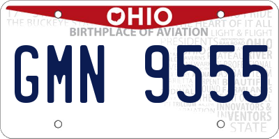OH license plate GMN9555