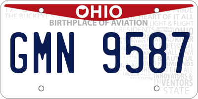 OH license plate GMN9587
