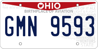 OH license plate GMN9593