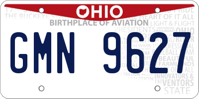 OH license plate GMN9627