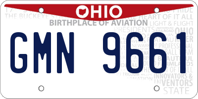 OH license plate GMN9661