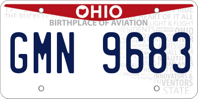 OH license plate GMN9683