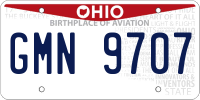 OH license plate GMN9707
