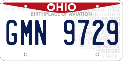OH license plate GMN9729