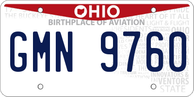 OH license plate GMN9760