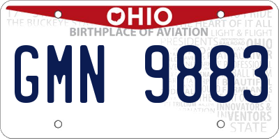OH license plate GMN9883