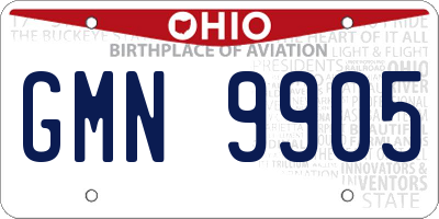 OH license plate GMN9905
