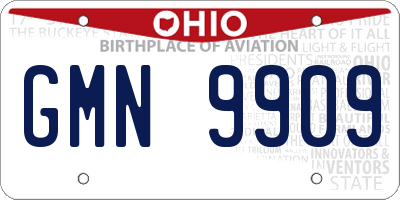 OH license plate GMN9909