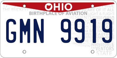 OH license plate GMN9919