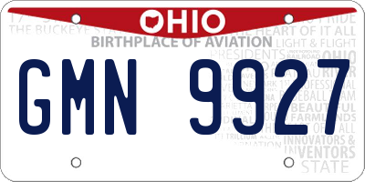 OH license plate GMN9927