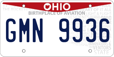 OH license plate GMN9936