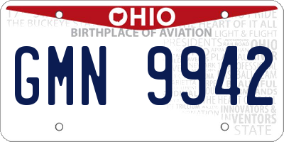 OH license plate GMN9942