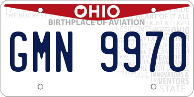 OH license plate GMN9970