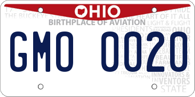 OH license plate GMO0020