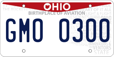 OH license plate GMO0300