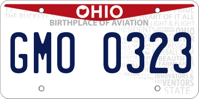 OH license plate GMO0323