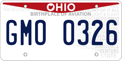 OH license plate GMO0326