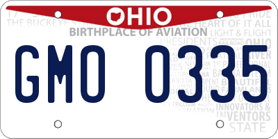 OH license plate GMO0335