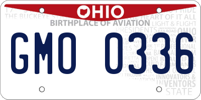 OH license plate GMO0336
