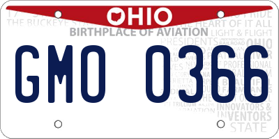 OH license plate GMO0366