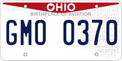 OH license plate GMO0370