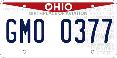 OH license plate GMO0377