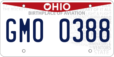 OH license plate GMO0388