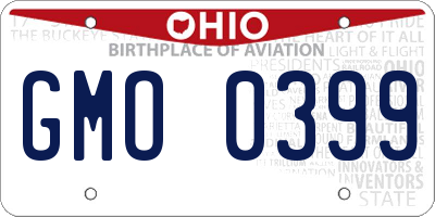 OH license plate GMO0399