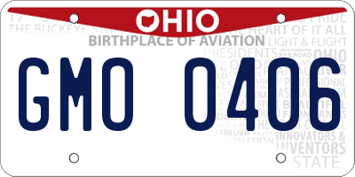 OH license plate GMO0406