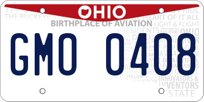 OH license plate GMO0408