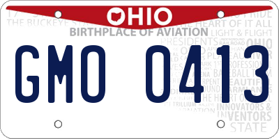 OH license plate GMO0413