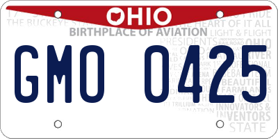 OH license plate GMO0425