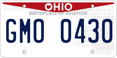 OH license plate GMO0430