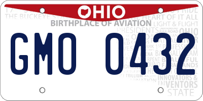 OH license plate GMO0432